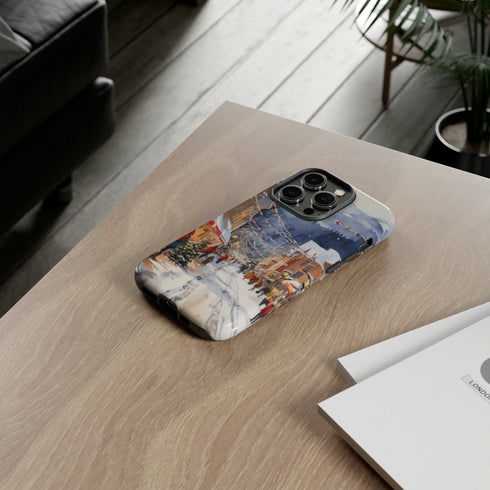 Bustling Victorian Christmas Market - Impact Resistant Phone Case